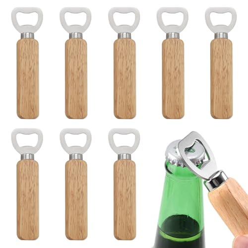 8 Stück Flaschenöffner Holz, Holzgriff Flaschenöffner, Naturholz Bieröffner Personalisiert Natürlicher Set, Kapselheber Edelstahl Kronkorkenöffner für Haus, Bar, Pub, Outdoor, Tragbar für Männer 8 Stück Flaschenöffner Holz, Holzgriff Flaschenöffner, Naturholz Bieröffner Personalisiert Natürlicher Set, Kapselheber Edelstahl Kronkorkenöffner für Haus, Bar, Pub, Outdoor, Tragbar für Männer von Xatgiouy