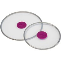 2x Frischhaltedeckel aus Silikon Rund 20cm/24cm Transparent von XavaX
