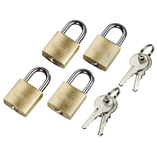 Messing Vorhängeschloss, Breite: 20mm, 4er Set von Xavax