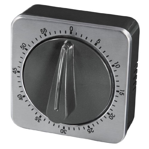 Xavax 95303 Analoger Kurzzeitmesser mit Timer-Funktion, Eieruhr, Edelstahl, Silber von Xavax