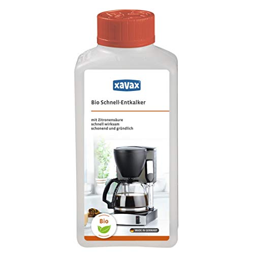 Xavax Bio Schnell-Entkalker 250 ml (auf Zitronensäure-Basis, flüssig, z.B. für Kaffeevollautomaten, Wasserkocher, Espresso-/Kaffeemaschinen, Edelstahl Oberflächen etc) Entkalkungsmittel von Xavax