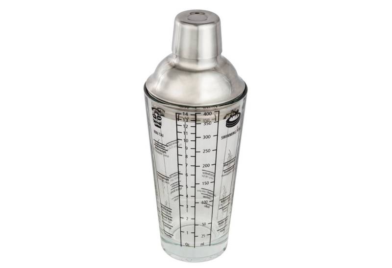 Xavax Cocktail Shaker Cocktail-Shaker aus Glas, 400 ml, Edelstahl/Glas, (Set, 3-tlg) von Xavax