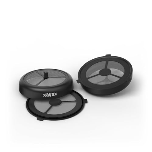 Xavax Dauerpad 2er Set (für Philips Senseo und baugleiche Kaffeepad-Maschinen, Pad-Filter für Kaffeepulver, loser Tee, Kaffeedauerpads wiederbefüllbar, spülmaschinengeeignete Kaffeefilter) schwarz von Xavax