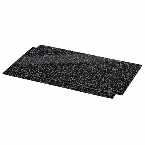Xavax Herdabdeckplatte / Schneidebrett Glas (gehärtetes Sicherheitsglas, spülmaschinengeeignet, Granit Design, 52 x 30 cm) 2er-Pack von Xavax