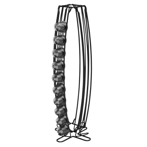 Xavax | Kaffeekapselhalter (Nespresso Kapselspender, bis zu 40 Kapseln, Kapselhalter) Mattschwarz von Xavax