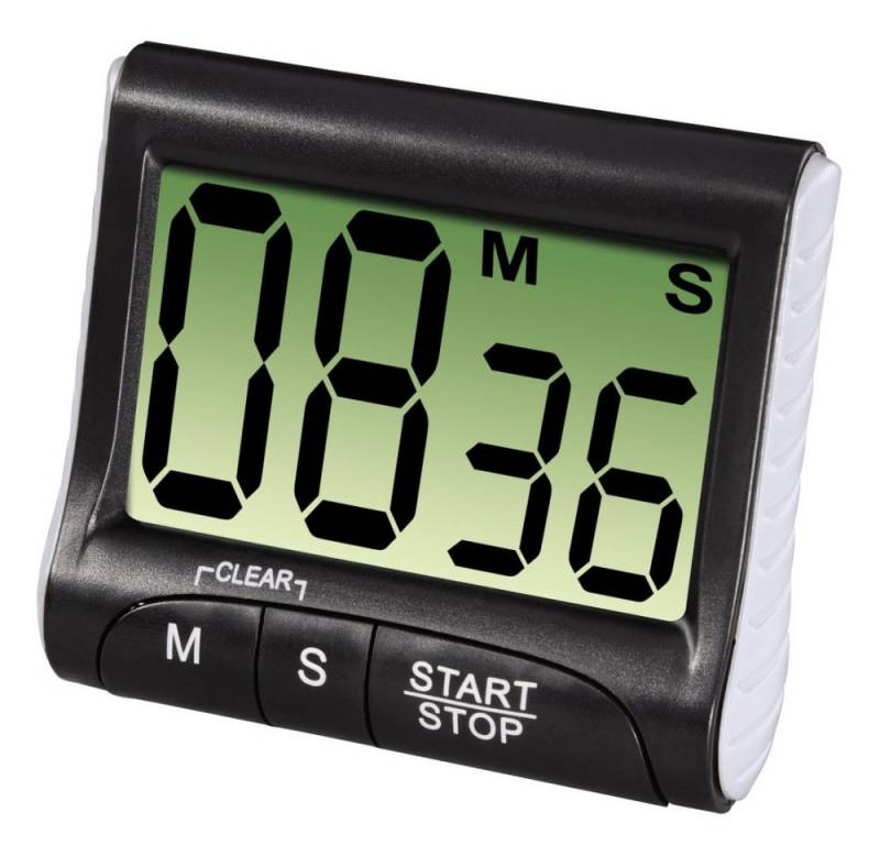 Xavax Küchentimer Digitaler Küchentimer mit Timer- & Stopp-Uhr, 99:59 min, Schwarz von Xavax