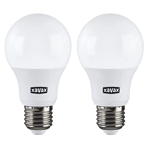 Xavax LED-Lampe 2 Stück, E27, 806lm ersetzt 60W, Glühlampe, warmweiß von Xavax