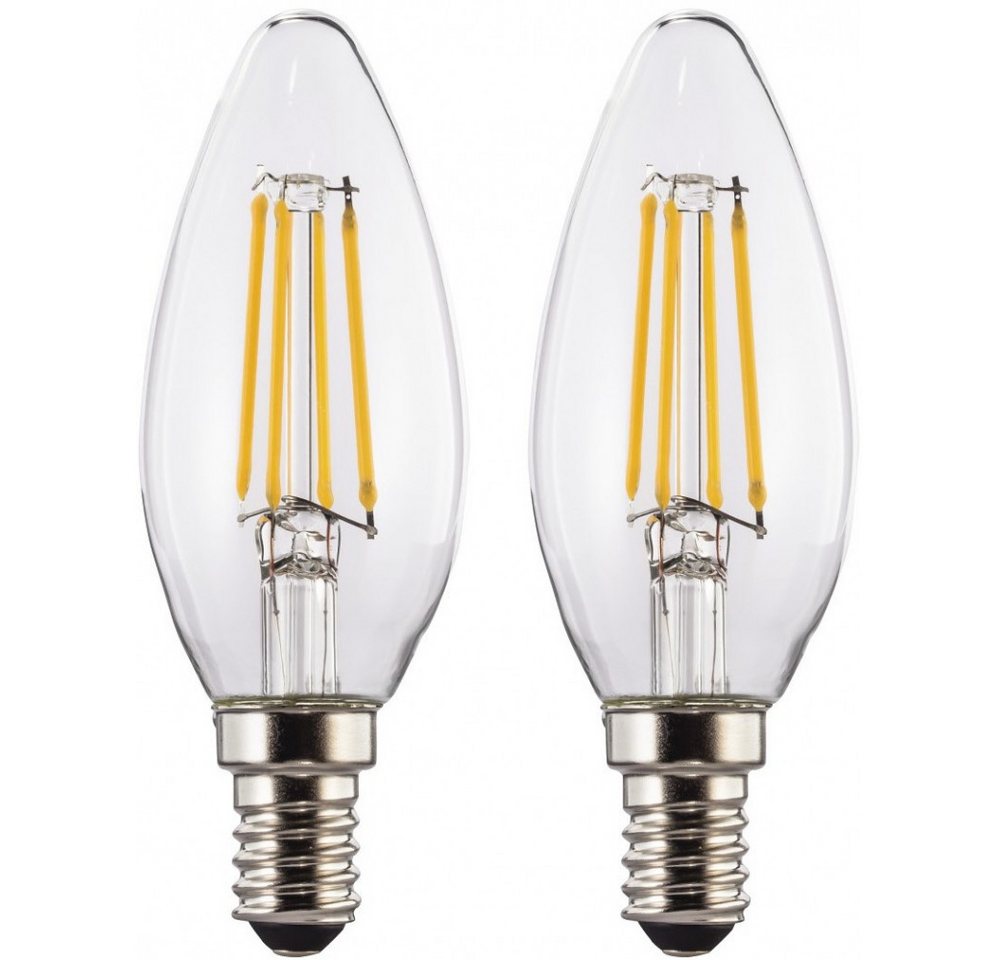 Xavax LED-Leuchtmittel Xavax LED-Filament E14 470lm 2er Pack - Energiesparlampen., Sockel E14, warmweiß Xavax LED-Leuchtmittel Xavax LED-Filament E14 470lm 2er Pack - Energiesparlampen., Sockel E14, warmweiß von Xavax