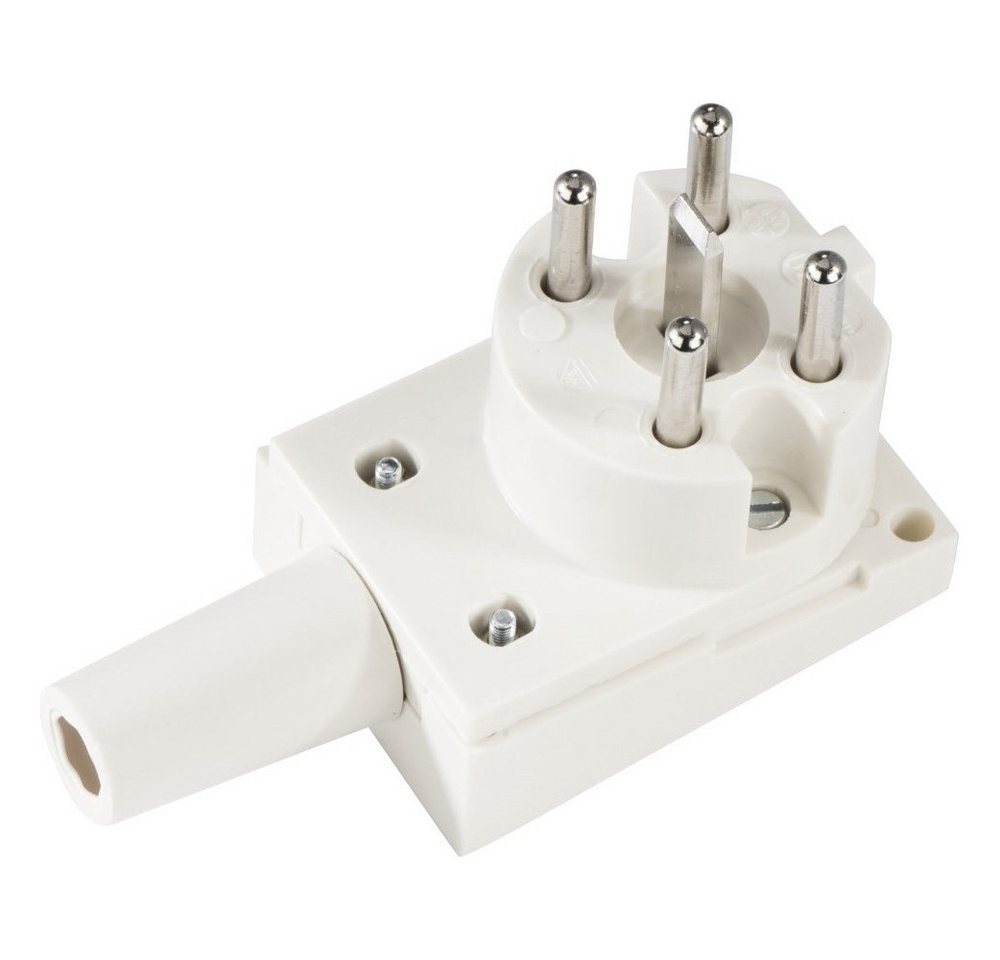 Xavax Steckdosenleiste (Schutzkontaktstecker 400V/16A, Farbe: Weiß, Marke: XAVAX), Zuverlässiges Zubehör für elektrische Verbindungen von Xavax