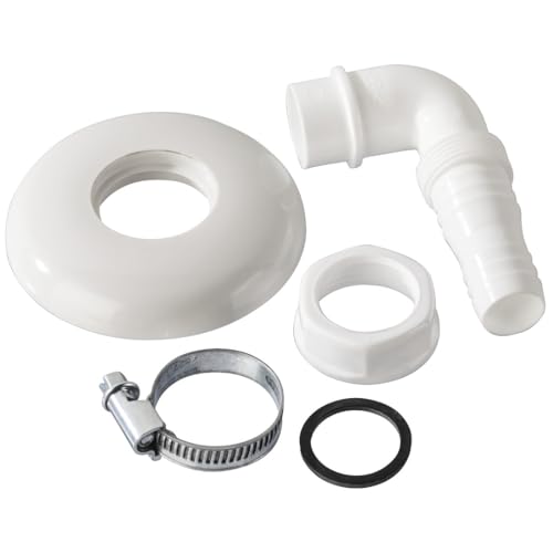 Xavax Siphonanschluss für Ablaufschläuche, mit Überwurfmutter (zum Anschluss von Ablaufschläuchen von Waschmaschine oder Spülmaschine am Siphon, passend für Innendurchmesser 20mm, mit Schlauchschelle 20-32mm) von Xavax