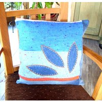 Kissenbezug 40x40 Unikat Kissen Gestrickt Genäht Upcycling #896474742 von XaversFactory