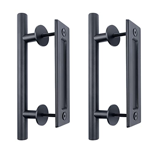 Xaztr Schiebetürgriff, doppelseitig, 30 cm, robuster Karbonstahl, rustikaler Stil, Hardware-Set für Scheunentor, Tore, Garagen, Schuppen, Schwarz, 2 Stück Xaztr Schiebetürgriff, doppelseitig, 30 cm, robuster Karbonstahl, rustikaler Stil, Hardware-Set für Scheunentor, Tore, Garagen, Schuppen, Schwarz, 2 Stück von Xaztr