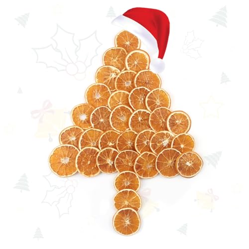 Xbessc 50 Stück Getrocknete Orangenscheiben Getrocknete Orangen Orangenscheiben Getrocknet für Adventskranz Deko weihnachtskranz Diybasteln Advent Tischdeko von Xbessc