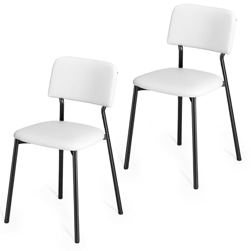 Xbro Esszimmerstühle 2er Set, Polsterstuhl Stühle Esszimmer 2er Set, Metallrahmen Esszimmerstühle für Esszimmer, Küche, Wohnzimmer, Arbeitszimmer, Weiß Xbro Esszimmerstühle 2er Set, Polsterstuhl Stühle Esszimmer 2er Set, Metallrahmen Esszimmerstühle für Esszimmer, Küche, Wohnzimmer, Arbeitszimmer, Weiß von Xbro