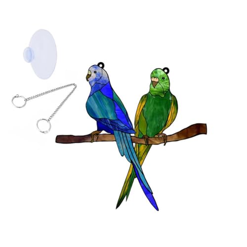 Xbsduih Mehrfarbige Vögel Fenster hängende Ornament Vögel in Acryl Sonnenfänger auf einer Fensterplatte im Draht 20,3 X 20 Cm Xbsduih Mehrfarbige Vögel Fenster hängende Ornament Vögel in Acryl Sonnenfänger auf einer Fensterplatte im Draht 20,3 X 20 Cm von Xbsduih