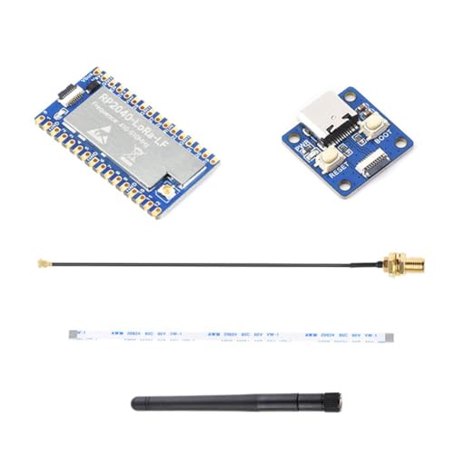 Xbsduih RP2040-LoRa LF Entwicklungsboard-Kit + Adapterplatine SX1262 410-510 MHz Entwicklungsboard Unterstützt GFSK LoRa Einfache Installation von Xbsduih