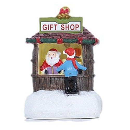 Xbsduih Weihnachten Harz Kleine Haus Weihnachten Hotel Einkaufszentrum Theke Dekoration Weihnachten Kinder Geschenk A von Xbsduih