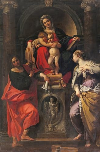 XcBAIHOUD Bekannt Bilder Canvas Wand Kunstdrucken Dame und Kind mit Heiligen Johannes dem Täufer von Annibale Carracci Natur Leinwand Kunst Wanddekoration für Zimmer 60x90cm XcBAIHOUD Bekannt Bilder Canvas Wand Kunstdrucken Dame und Kind mit Heiligen Johannes dem Täufer von Annibale Carracci Natur Leinwand Kunst Wanddekoration für Zimmer 60x90cm von XcBAIHOUD