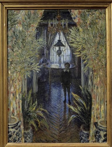 XcBAIHOUD Bekannt Bilder Canvas Wand Kunstdrucken Eine Wohnungsecke Innenansicht mit dem sohn von claude monet Natur Leinwand Kunst Wanddekoration für Zimmer 60x90cm von XcBAIHOUD