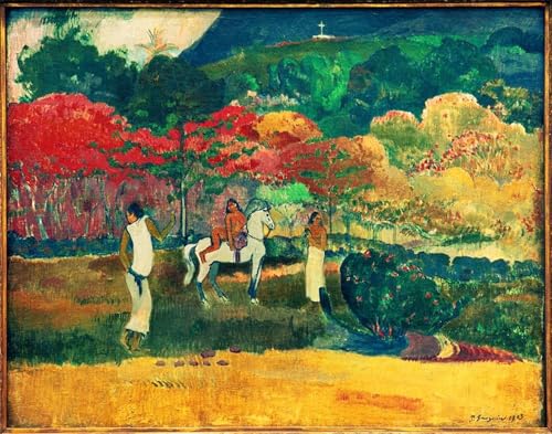 XcBAIHOUD Bekannt Bilder Canvas Wand Kunstdrucken Frauen Mit Weißem Pferd Von Paul Gauguin Natur Leinwand Kunst Wanddekoration für Zimmer 60x90cm von XcBAIHOUD
