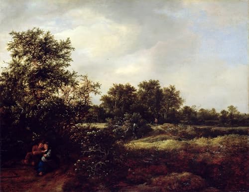 XcBAIHOUD Bekannt Bilder Canvas Wand Kunstdrucken Landschaft mit liebenden von jacob van ruisdael Natur Leinwand Kunst Wanddekoration für Zimmer 60x90cm XcBAIHOUD Bekannt Bilder Canvas Wand Kunstdrucken Landschaft mit liebenden von jacob van ruisdael Natur Leinwand Kunst Wanddekoration für Zimmer 60x90cm von XcBAIHOUD