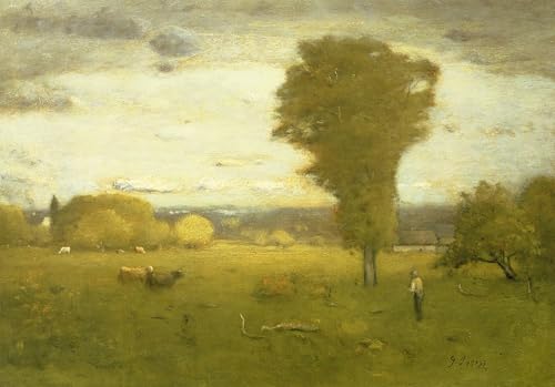 XcBAIHOUD Bekannt Bilder Canvas Wand Kunstdrucken Sonnenbeschienene Weide von George Inness Natur Leinwand Kunst Wanddekoration für Zimmer 60x90cm XcBAIHOUD Bekannt Bilder Canvas Wand Kunstdrucken Sonnenbeschienene Weide von George Inness Natur Leinwand Kunst Wanddekoration für Zimmer 60x90cm von XcBAIHOUD
