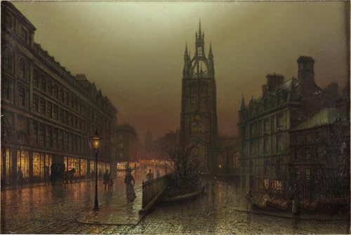 XcBAIHOUD Bekannt Bilder Canvas Wand Kunstdrucken St. Nicholas Street Newcastle Upon Tyne von Louis Grimshaw Natur Leinwand Kunst Wanddekoration für Zimmer 60x90cm von XcBAIHOUD