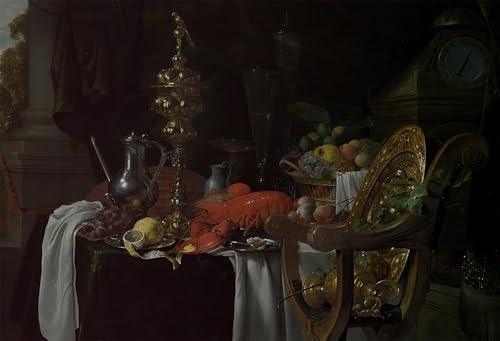 XcBAIHOUD Bekannt Bilder Canvas Wand Kunstdrucken Stillleben Eine Bankettszene Wahrscheinlich von jan davidsz de heem Natur Leinwand Kunst Wanddekoration für Zimmer 60x90cm XcBAIHOUD Bekannt Bilder Canvas Wand Kunstdrucken Stillleben Eine Bankettszene Wahrscheinlich von jan davidsz de heem Natur Leinwand Kunst Wanddekoration für Zimmer 60x90cm von XcBAIHOUD
