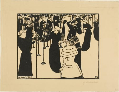 XcBAIHOUD Bekannt Leinwandbilder Deko Bilder Leinwandgemälde Die Hutmacherin von Félix Edouard Vallotton Wand Wanddekoration für Zimmer 60x90cm von XcBAIHOUD