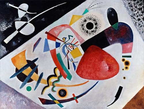 XcBAIHOUD Bekannt Leinwandbilder Deko Bilder Leinwandgemälde Red Spot Ii von Wassily Kandinsky Wand Wanddekoration für Zimmer 60x90cm von XcBAIHOUD