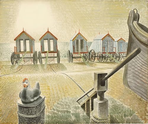 XcBAIHOUD Berühmte Gemälde Kunstdruck Wanddeko Wand Modern Canvas Leinwandbild Aldeburgh-Bademaschinen von Eric Ravilious Wall Decoration Bilder für Wohnzimmerdekoration 60x90cm von XcBAIHOUD