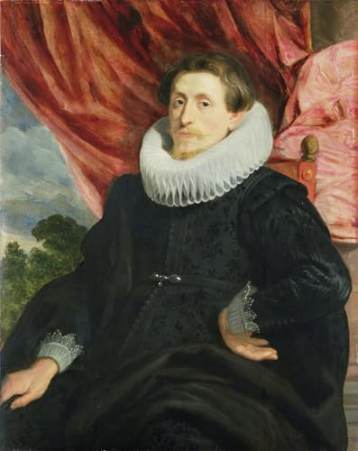 XcBAIHOUD Berühmte Gemälde Kunstdruck Wanddeko Wand Modern Canvas Leinwandbild Porträt eines Mannes vonVan Dyck Wall Decoration Bilder für Wohnzimmerdekoration 60x90cm von XcBAIHOUD