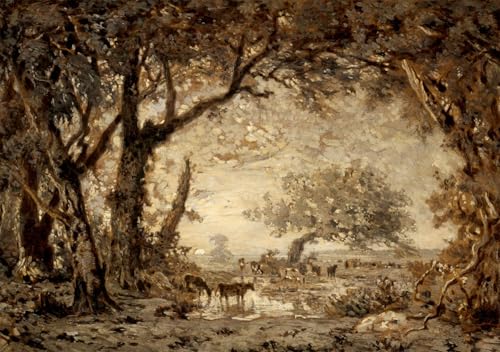 XcBAIHOUD Berühmte Gemälde Kunstdruck Wanddeko Wand Modern Canvas Leinwandbild Sonnenuntergang im Wald von Fontainebleau von Theodore Rousseau Wall Decoration Bilder für Wohnzimmerdekoration 60x90cm XcBAIHOUD Berühmte Gemälde Kunstdruck Wanddeko Wand Modern Canvas Leinwandbild Sonnenuntergang im Wald von Fontainebleau von Theodore Rousseau Wall Decoration Bilder für Wohnzimmerdekoration 60x90cm von XcBAIHOUD