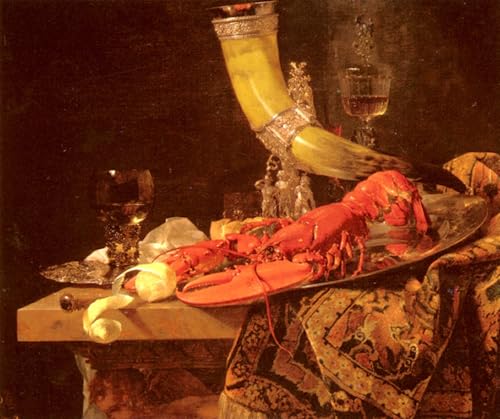 XcBAIHOUD Berühmte Gemälde Kunstdruck Wanddeko Wand Modern Canvas Leinwandbild Stillleben mit dem trinkhorn der saintarchers' guild von willem Kalf für Wohnzimmerdekoration 60x90cm von XcBAIHOUD