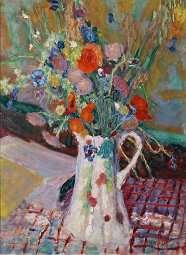 XcBAIHOUD Berühmte Gemälde Kunstdruck Wanddeko Wand Modern Canvas Leinwandbild Strauß Wilder Blumen von pierre bonnard Wall Decoration Bilder für Wohnzimmerdekoration 60x90cm von XcBAIHOUD