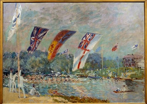 XcBAIHOUD Berühmte Gemälde Moderne Wandbild Kunstdruck Wand Dekoration Die regatten in molesey Gemälde von alfred sisle Wandposter Kunstdruck für Wohnzimmerdekoration 60x90cm von XcBAIHOUD
