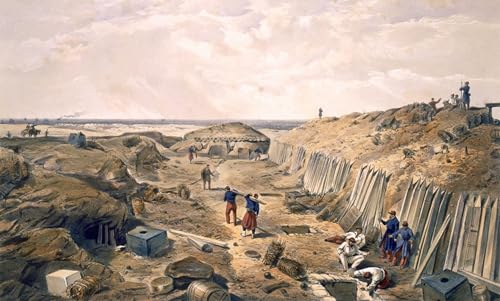 XcBAIHOUD Berühmte Gemälde Moderne Wandbild Kunstdruck Wand Dekoration Graben der Bastion Du Mat von William Simpson Wandposter Kunstdruck für Wohnzimmerdekoration 60x90cm von XcBAIHOUD