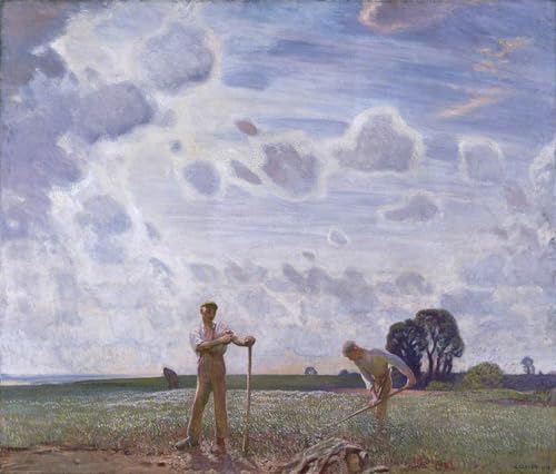 XcBAIHOUD Berühmte Gemälde Moderne Wandbild Kunstdruck Wand Dekoration In the fields im juni von sir george clausen Wandposter Kunstdruck für Wohnzimmerdekoration 60x90cm von XcBAIHOUD