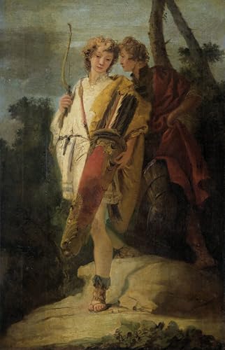 XcBAIHOUD Berühmte Gemälde Moderne Wandbild Kunstdruck Wand Dekoration Junger Mann mit Bogen und großem Köcher und sein Mann mit Schild von Battista für Wohnzimmerdekoration 60x90cm XcBAIHOUD Berühmte Gemälde Moderne Wandbild Kunstdruck Wand Dekoration Junger Mann mit Bogen und großem Köcher und sein Mann mit Schild von Battista für Wohnzimmerdekoration 60x90cm von XcBAIHOUD