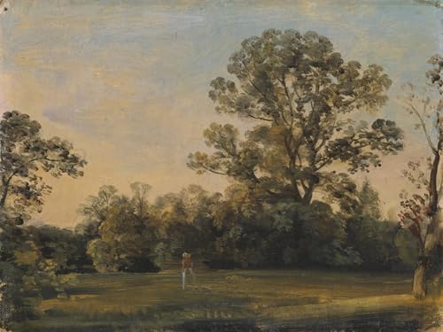 XcBAIHOUD Berühmte Gemälde Moderne Wandbild Kunstdruck Wand Dekoration Waldlandschaft mit Schloss am Wasser von Carl Blechen Wandposter Kunstdruck für Wohnzimmerdekoration 60x90cm von XcBAIHOUD