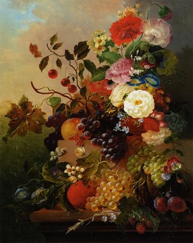 XcBAIHOUD Vintage Wandkunst Bilder Kunstdruck Wanddeko Mohnblumen Pfingstrosen rosen und andere Blumen von jan van der waarden Wanddekoration Landschaft für Wanddekoration 60x90cm XcBAIHOUD Vintage Wandkunst Bilder Kunstdruck Wanddeko Mohnblumen Pfingstrosen rosen und andere Blumen von jan van der waarden Wanddekoration Landschaft für Wanddekoration 60x90cm von XcBAIHOUD