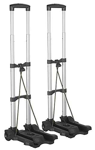 Xcase Faltsackkarre: 2er Pack Ultra-kompakte Falt-Sackkarre mit PVC-Rädern (Sackkarre für Strand, für Koffer, Faltbare) von Xcase