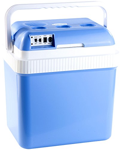 Xcase Kühlbox 12V: Thermoelektrische Kühl- und Wärmebox, 24 l, 12- & 230-V-Anschluss (Kühlbox Auto, 12V 230V, Elektrische Wärme) von Xcase