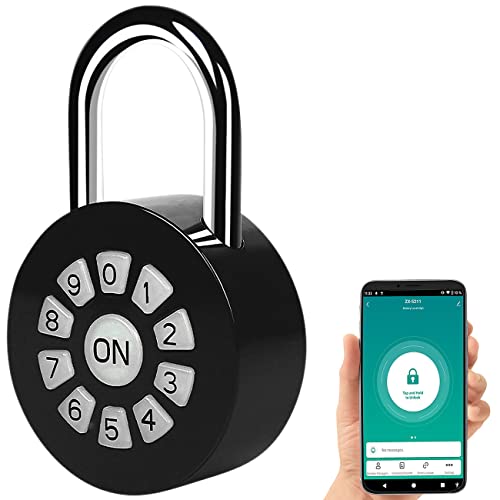 Xcase Spind Vorhängeschloss: 4er Metall-Vorhängeschloss mit Zahlencode und App, Bluetooth, IP65 (Vorhängeschloss elektronisch, Keller-Schloss App, Code) von Xcase
