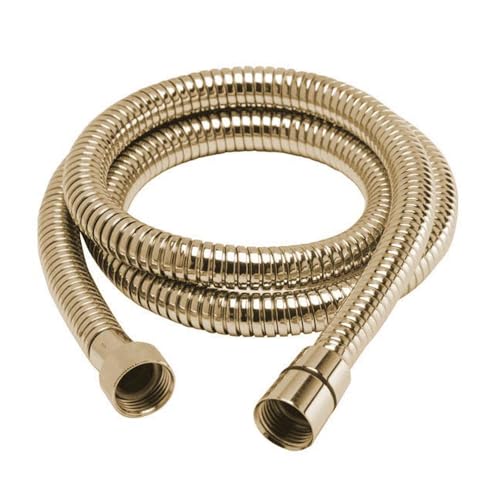 1,2 m gebürstetes goldenes Edelstahl-Handbrause Flexi Rohr – langlebiger, eleganter Brauseschlauch mit gebürstetem Gold-Finish, rostbeständig und flexibel für moderne Badezimmer von Xcel Home