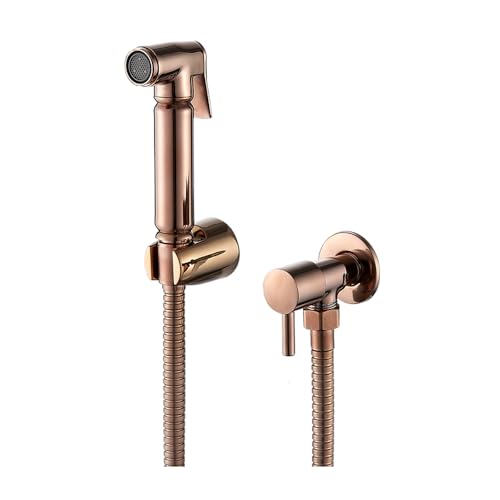 Aqua Rose Gold Messing Dusche/Shattaf Set - Elegantes Thermostat-Bidet-System mit Wandmontage-Design & 5 Jahre Garantie von Xcel Home