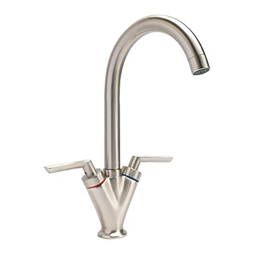 Swan Doppelhebel Edelstahl Küchenspüle Armatur Monoblock 360 Grad Schwenkauslauf mit Schläuchen Standard Armaturen Swan Doppelhebel Edelstahl Küchenspüle Armatur Monoblock 360 Grad Schwenkauslauf mit Schläuchen Standard Armaturen von Xcel Home