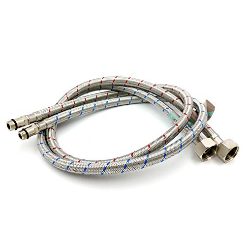 Xcel Home 2 x flexible Wasserhahn-Anschlüsse M12 (12 mm) x 1/2 BSP (900 mm) (Paar), flexible Schlauchstutzen, Monoblock-Mischbatterien, langlebig und langlebig, Ersatz-Küchenspüle, Badezimmer, von Xcel Home