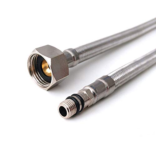 Xcel Home™ 2x M10 x 1/2 BSP (600mm) Flexibel Tippen Steckverbinder | Küche Spüle/Becken Monobloc Mixer Wasserhahn Steckverbinder | 304 Edelstahl, Rost, Korrosion, & Bleifrei Flexi Pipe Tails von Xcel Home
