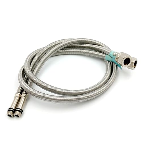 Xcel Home™ Flexibler Kompressions-Wasserhahn-Anschluss, 12 mm (M12) x 15 mm, 2 Stück | DIY Ersatz für Waschbecken & Küchenspüle, Monoblock-Wasserhahn/Boiler, flexible Rohre von Xcel Home